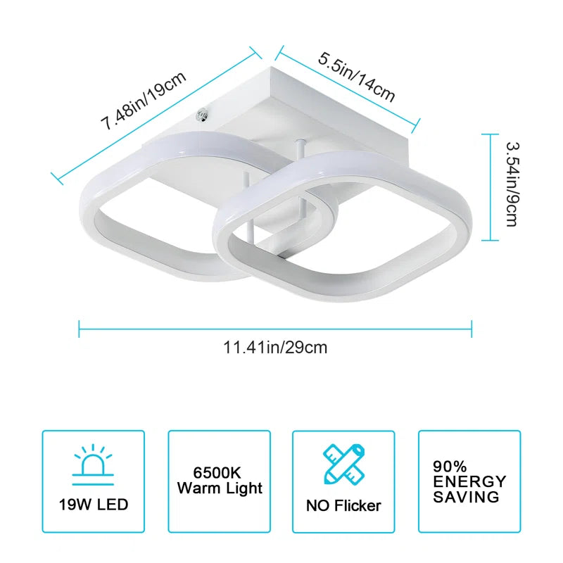 Luebbert Ceiling Light 23.5Cm LED Integrated Semi Flush Mount Lamp