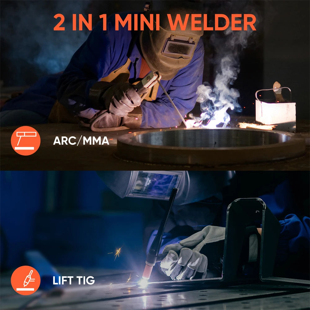 ARC200S Welding Machine 2 in 1 ARC MMA LIFT TIG MINI IGBT Inverter LED Digital Display Portable Home Welder 220V 10-200A
