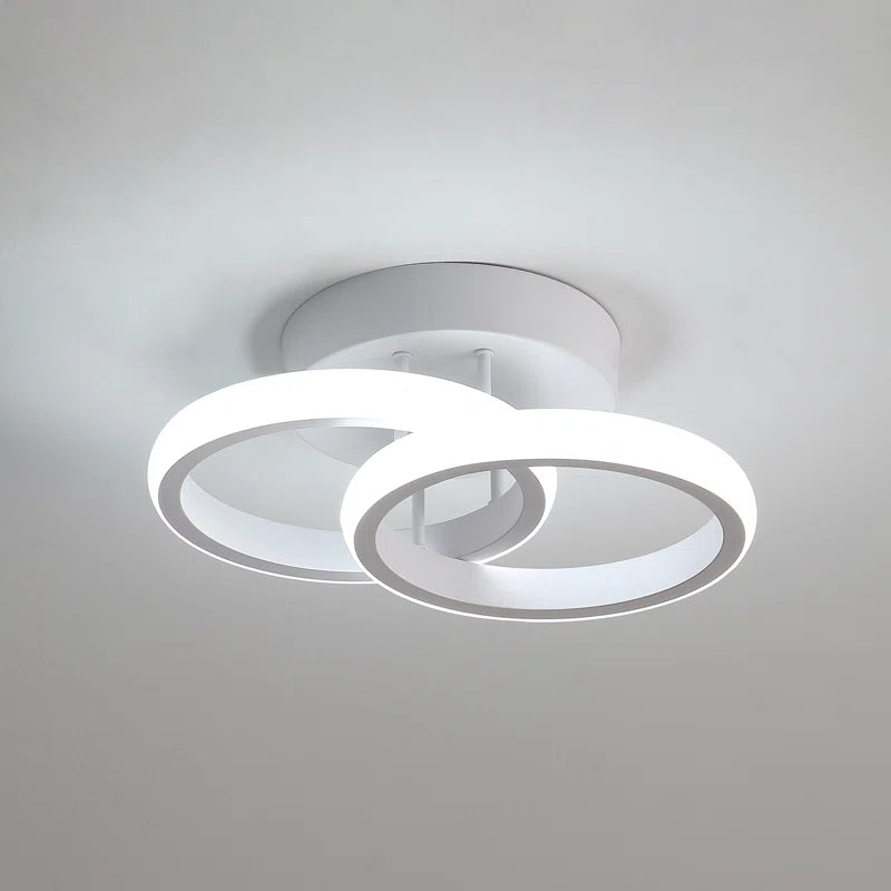 Verbrande 2-Light 25Cm LED Integrated Semi Flush Mount