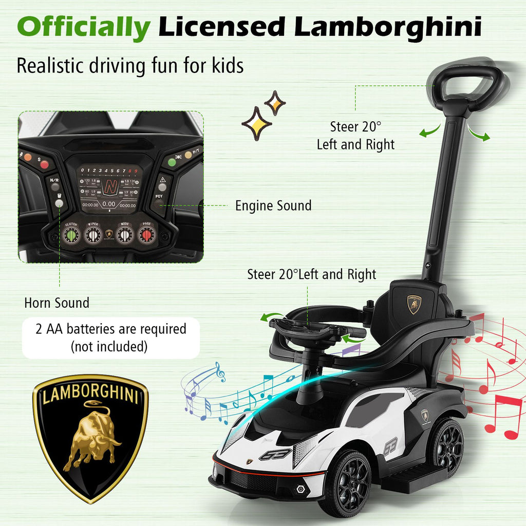 Kids Licensed Lamborghini Ride on Car with Push Handle