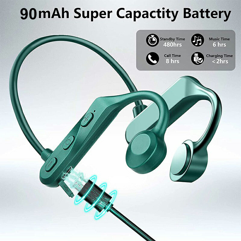 Bone Conduction Earphones Wireless Headset Sport Bluetooth Waterproof Headphones