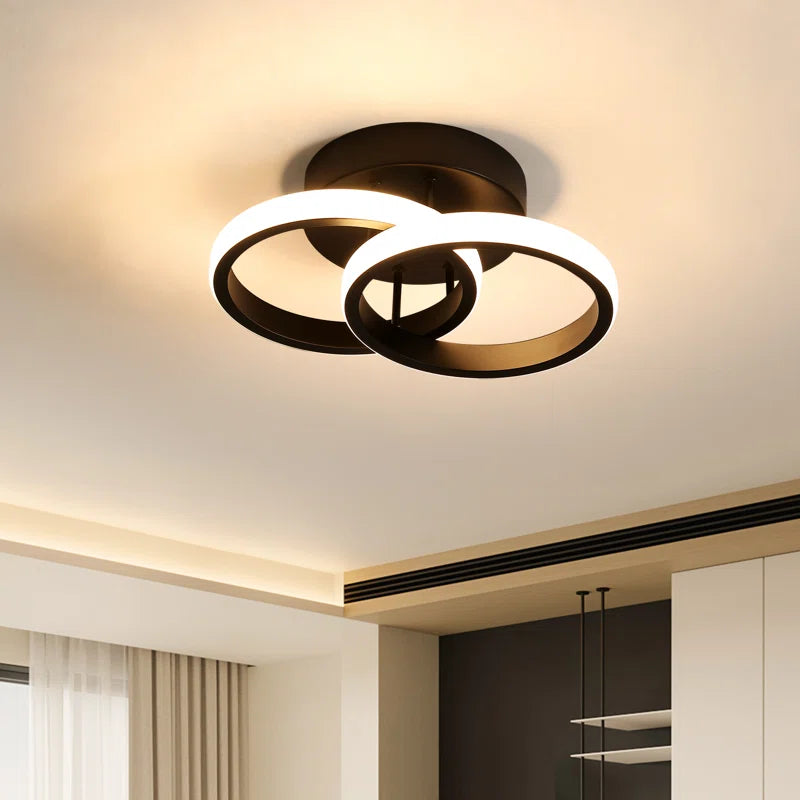 Verbrande 2-Light 25Cm LED Integrated Semi Flush Mount