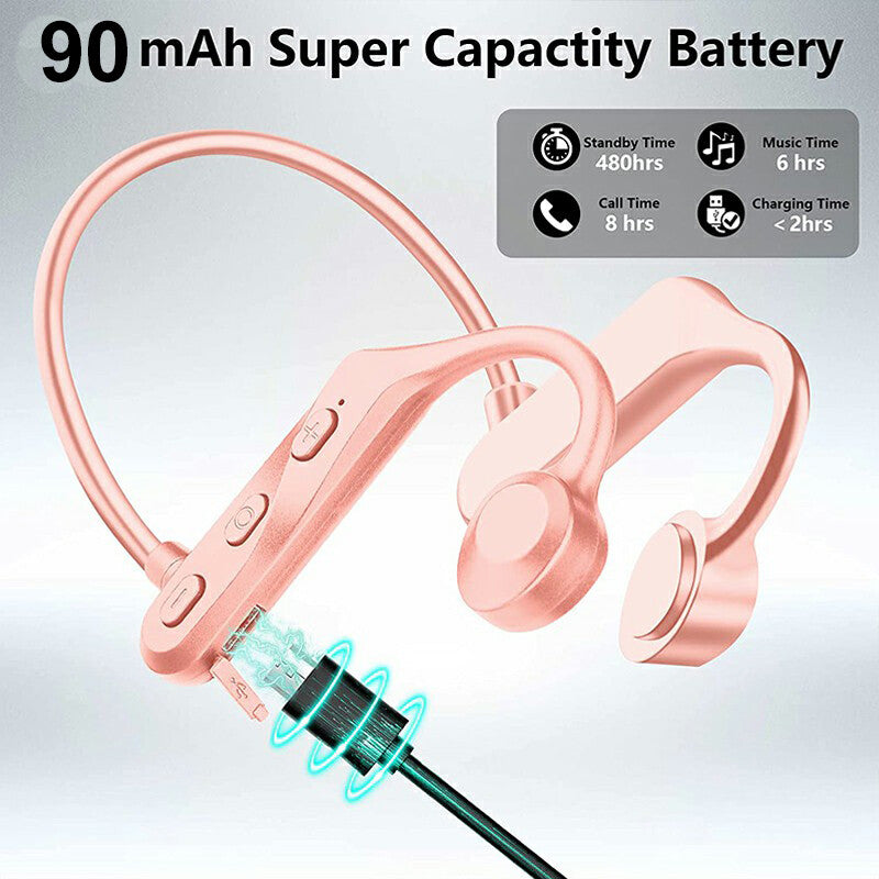 Bone Conduction Earphones Wireless Headset Sport Bluetooth Waterproof Headphones