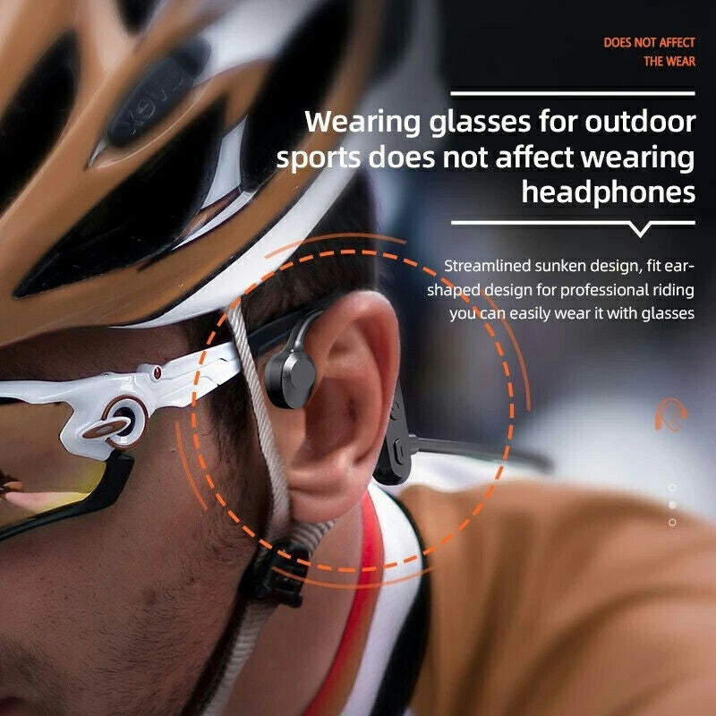 Bone Conduction Earphones Wireless Headset Sport Bluetooth Waterproof Headphones