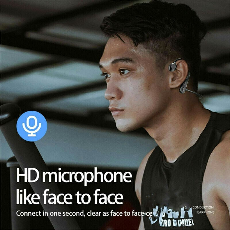 Bone Conduction Earphones Wireless Headset Sport Bluetooth Waterproof Headphones