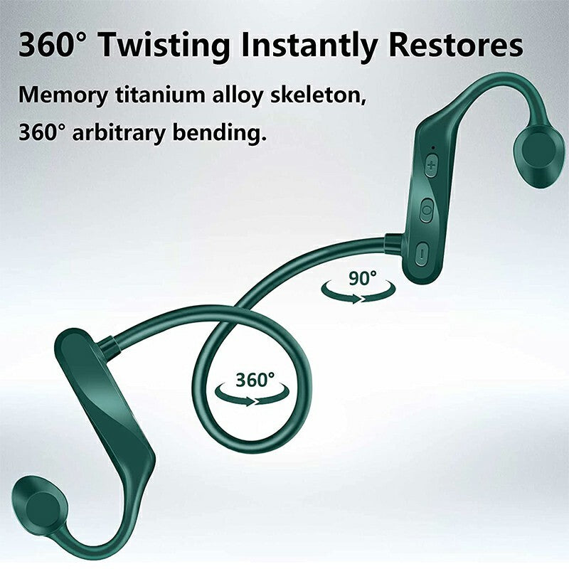 Bone Conduction Earphones Wireless Headset Sport Bluetooth Waterproof Headphones